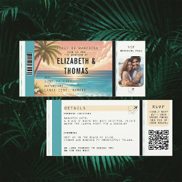 Foton för Tropical Beach Destination Boarding Phot Inbjudningar