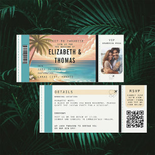 Foton för Tropical Beach Destination Boarding Phot Inbjudningar