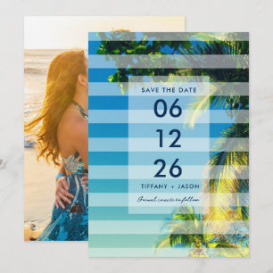 Foton för Tropical Beach Destination Wedding Photo Inbjudningar
