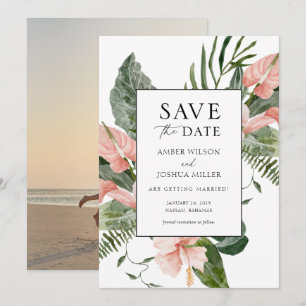 Foton för Tropical Destination Wedding Spara datum Inbjudningar