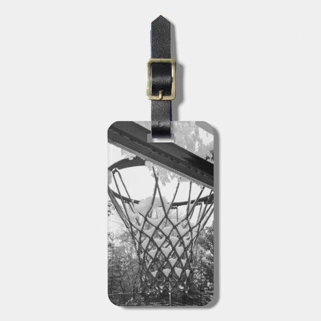 Foton för utomhusbasketboll Ring Winter Snö Bagagebricka (Vertikal Framsida)