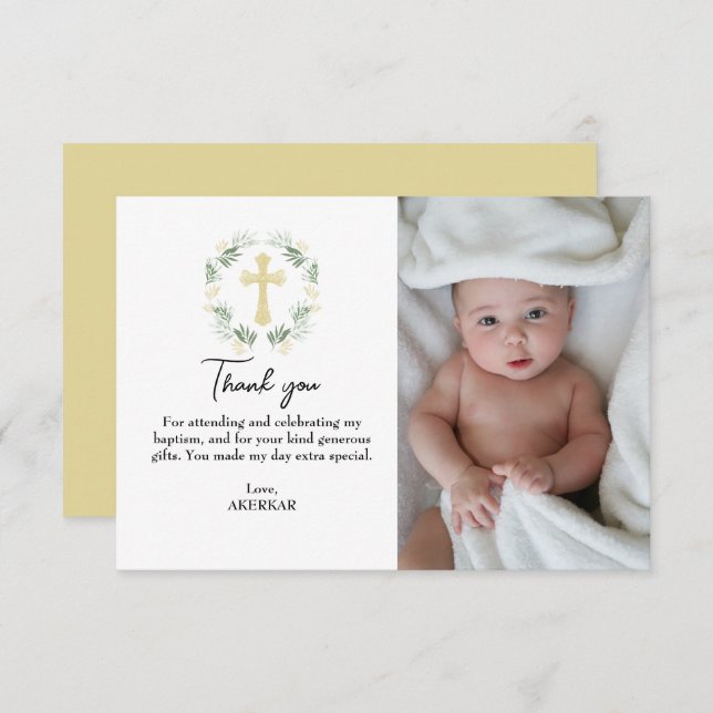 Foton för Vår Blommigt Arrangements Tack Kort (Fram/baksida)