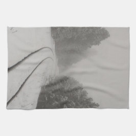 Foton för vinterfog för järnvägar kökshandduk