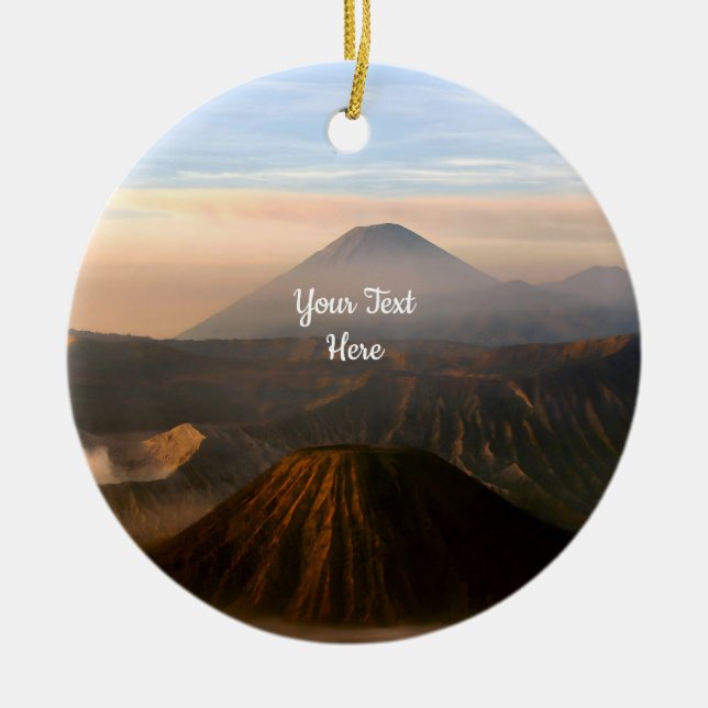 Foton för vulcano Mountain Julgransprydnad Keramik (Framsidan)