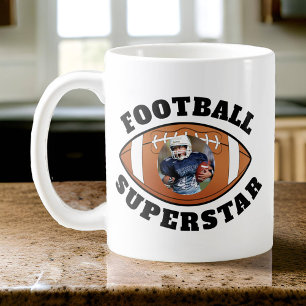 Foton från fotbollssuperstjärna kaffemugg