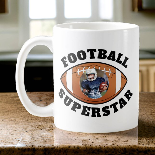 Foton från fotbollssuperstjärna kaffemugg (Photo Football Superstar Mug)