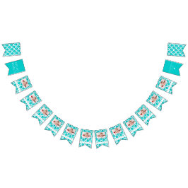 Foton från jordgubbspojken första födelsedag vimplar