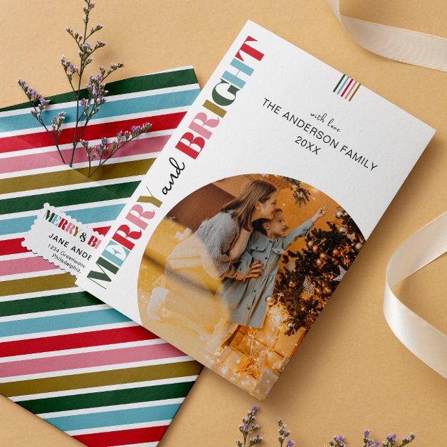 Foton från Merry & Bright Retro-julen Julkort (Skapare uppladdad)