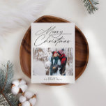 Foton från Modern Boho-skript-familjen jul Julkort<br><div class="desc">Modern Boho-skript-familjens fotopatecken - julkort - Helgdag</div>