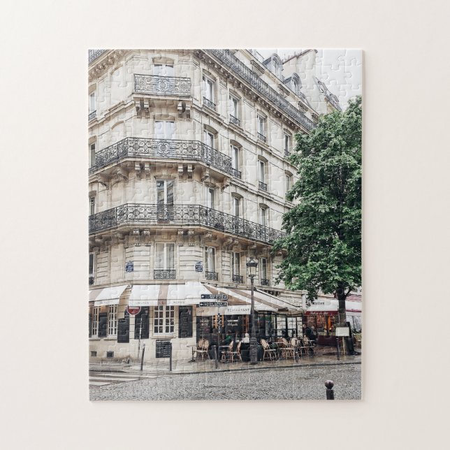 Foton från Paris Street Corner Photograph Jigszle  Pussel (Vertikal)