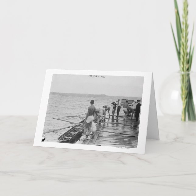 Foton från Stanford Rwing Crew Team Photograph Kort (Framsida)