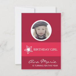 Foton från Star Birthday Girl Inbjudningar