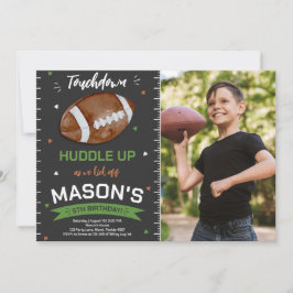 Foton från Touchdown Football Birthday Photo Inbjudningar