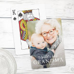 Foton från världens bästa mormor-mormor under det  casinokort<br><div class="desc">Spelkort med ditt anpassningsbar-foto och texten "Världens bästa mormor" med anpassningsbar år eller annan text nedan.</div>