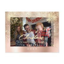 Foton god jul Lycklig år Guld Snö Glitter