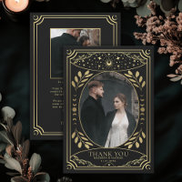 Foton guld Vintage Tarot Gothic Bröllop Photo