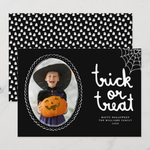 Foton hand plockade Ram Bus eller godis Halloween  Kort