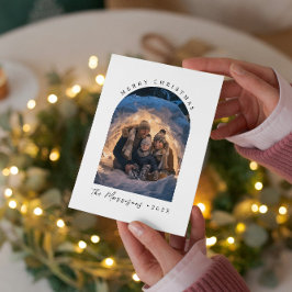 Foton i god jul Anpassningsbar-familjen Julkort