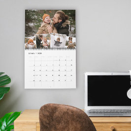 Foton i månatliga fotosamlingslägenskap kalender