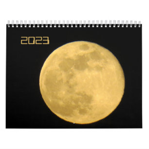 Foton i måne i olika stadier och i färg kalender