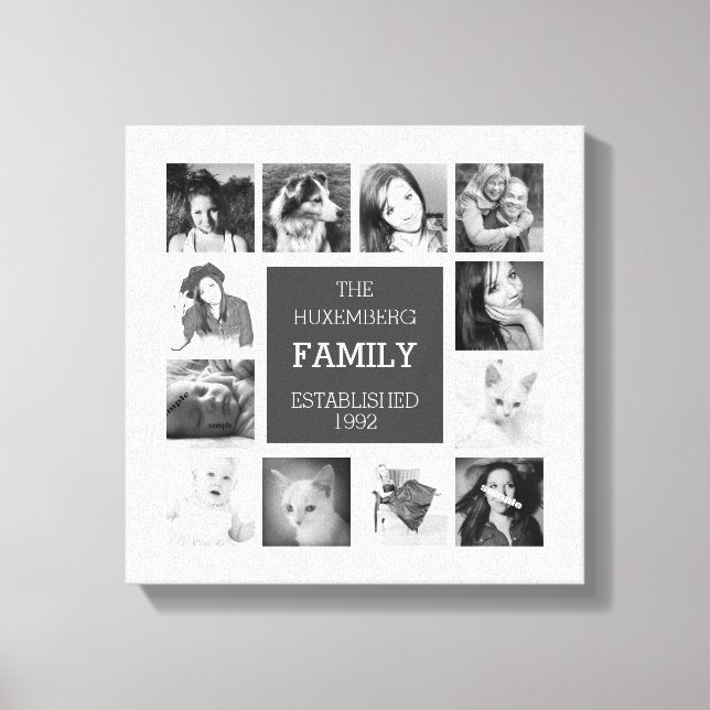 Foton i personlig-familjen i Collage Canvastryck (Framsida)