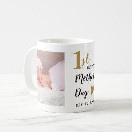 Foton lycklig första Mors dag 2 Kaffemugg