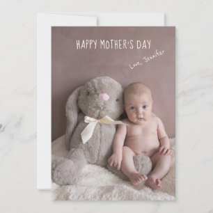 Foton lycklig Mors dag Mamma Baby Julkort