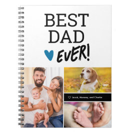 Foton med bästa Pappa någonsin på 3 Anpassaden Anteckningsbok