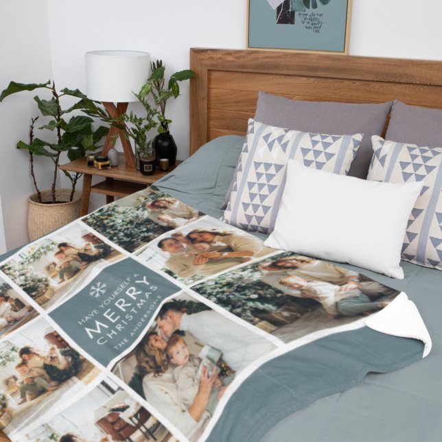 Foton med flera Helgdag | GOD JUL | Gått Fleecefilt (Skapare uppladdad)