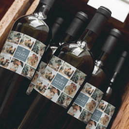 Foton med flera Helgdag | GOD JUL | Gått Vinflaska Etikett