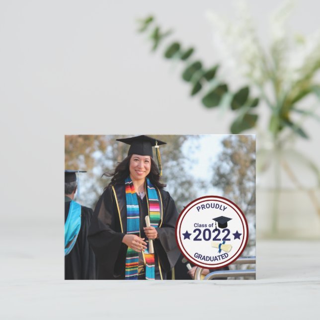 Foton med studenten-dagen med år vykort (Stående Fram)