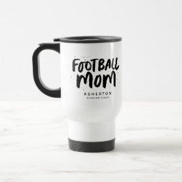 Foton med svart och vit personlig i fotboll mamma resemugg