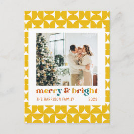 Foton Merry & Bright Family Retro Vykort