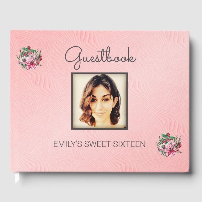 Foton och färgade blommor gästböcker (Framsida)