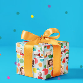 Foton och Polka dots Boys Birthday Presentpapper
