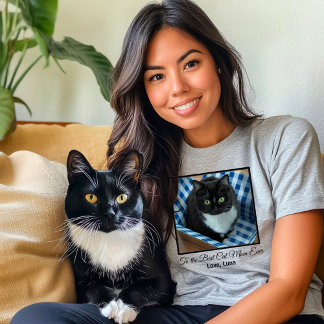 Foton och text för bästa Kat Mamma någonsin-Anpass T Shirt