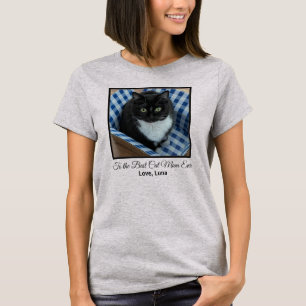 Foton och text för bästa Kat Mamma någonsin-Anpass T Shirt