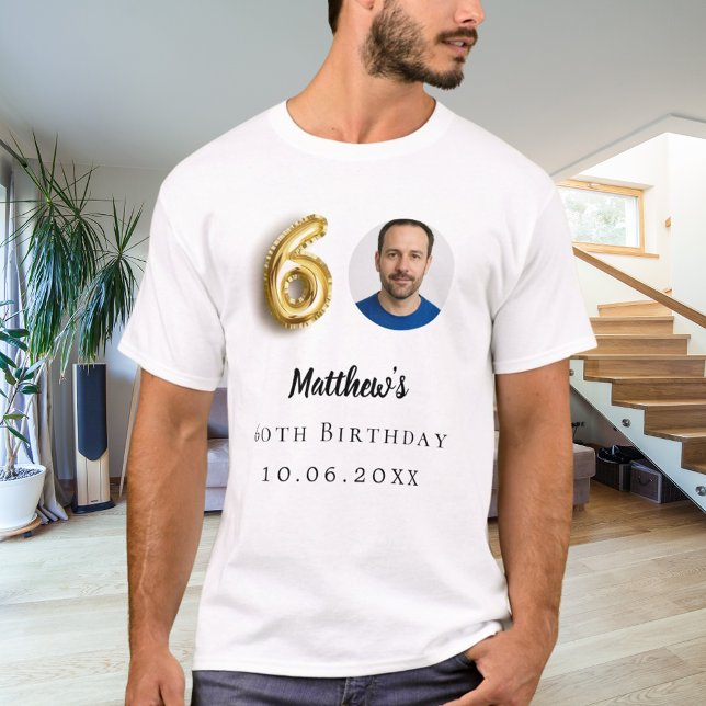 Foton på 60-årsdagen guld t shirt (Skapare uppladdad)