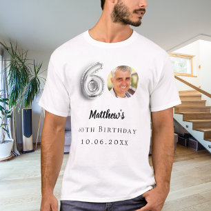 Foton på 60-årsdagen silver t shirt