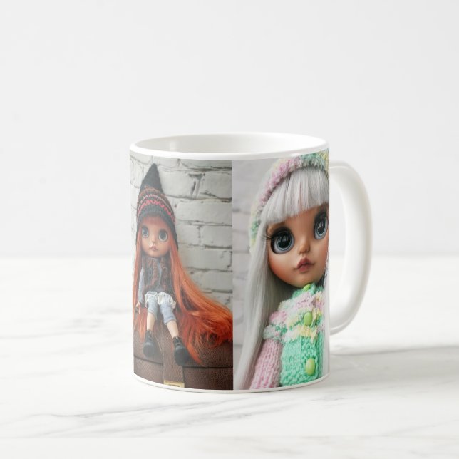 Foton på dockor, dockor, foton, leksaker, för flic kaffemugg (Framsida höger)