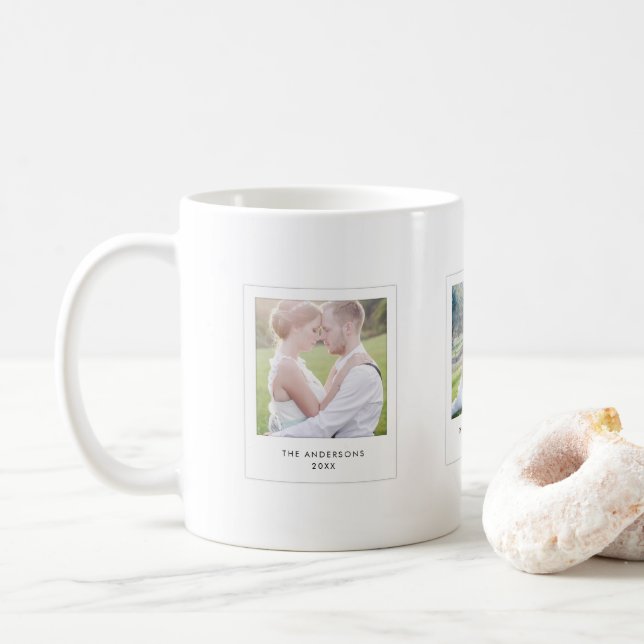 Foton på kvadratfoto på Stil i Bröllop Kaffemugg (Med munk)