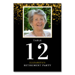 Foton pension Firande Party Guld Glitter Bordsnummer