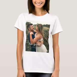 Foton personligt bröllp-dagen t shirt