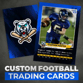 Foton till Blue & Black Football Traball Card Play