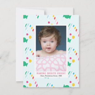 Foton till Bright Stripe-julen Candy cane Helgdag Julkort