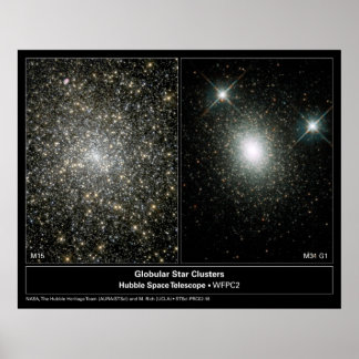 Foton till Star Clusters Hubble Telescope Poster