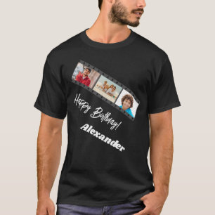 Fotonamn för födelsedagsman svart t shirt
