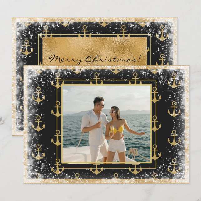 Fotonautisk modern julkort (Fram/baksida)