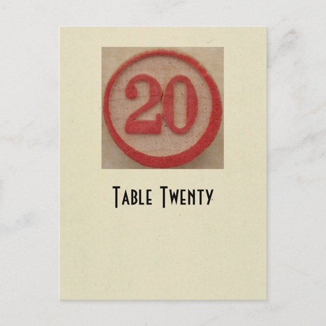 Fotonummer 20 bord-kort vykort (Framsida)