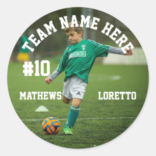 Fotonummer för Team Namn Player och Namn-konsolen Runt Klistermärke